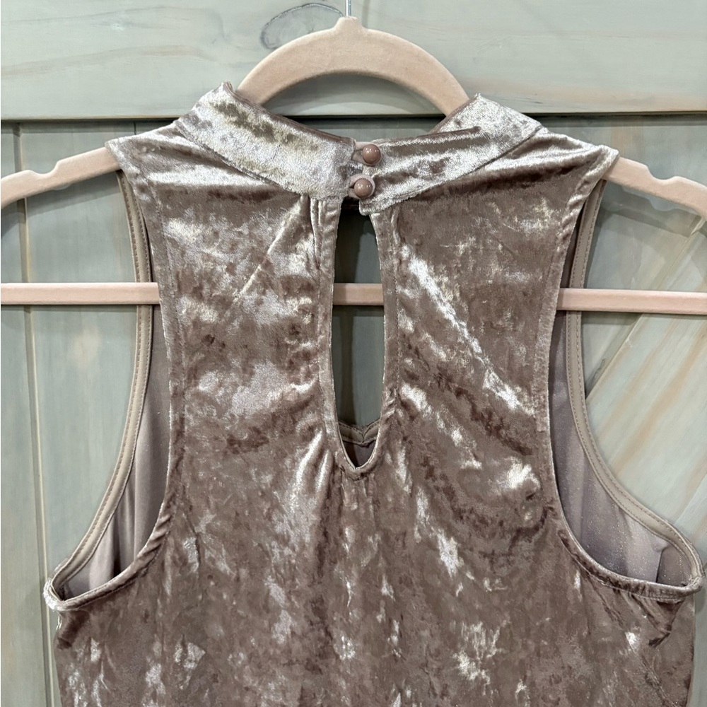 Vintage Havana Taupe Velvet Tank Top - Picture 6 of 6